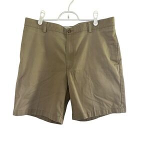 L.L. Bean Men's Size 36 Shorts Classic Fit Plain Front Cotton‎ Khaki